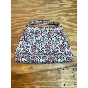 Cross-stitch/needlepoint looking flower pattern purse